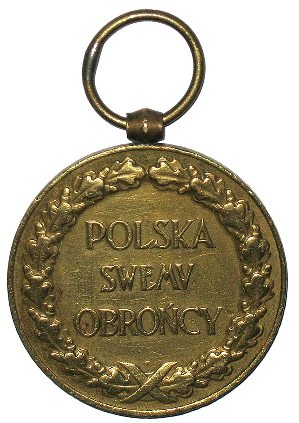 Rewers Medalu Pamiątkowego za Wojnę 1918–1921. Źródło: domena publiczna